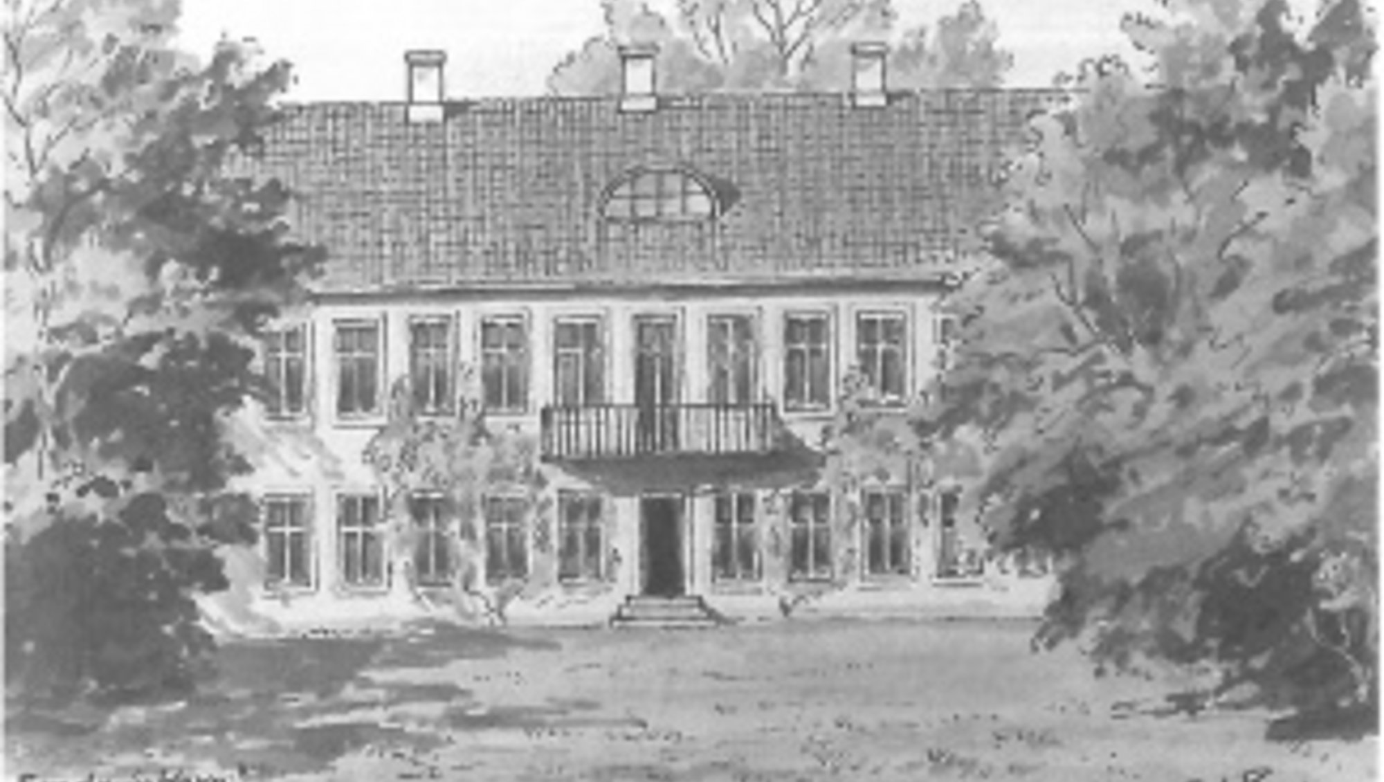 Emdrup Folkehøjskole som den så ud før en brand i 187