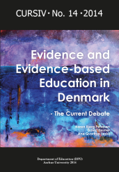 Photo of front page of CURSIV # 14 Evidence and Evidence-based Education in Denmark - The Current Debate